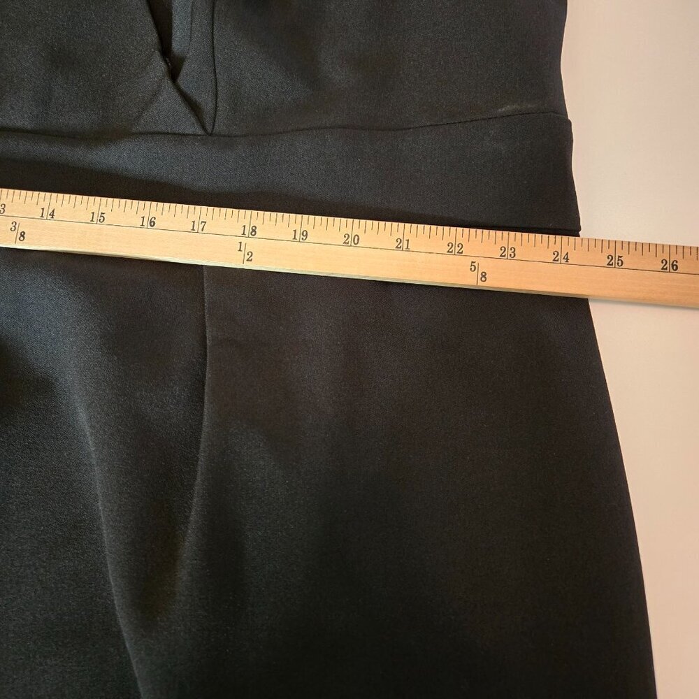 Le Bos Black Sleeveless Midi Dress Silver Front Chain Accent Plus Sz 22W - Picture 10 of 16